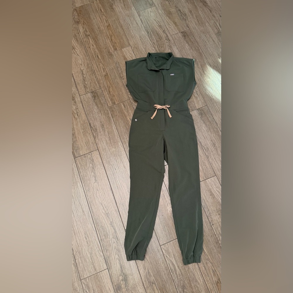 Figs Olive Green Utility Jumpsuit - Picture 7 of 7